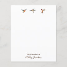 Documento de papelaria do White Hummingbird Person