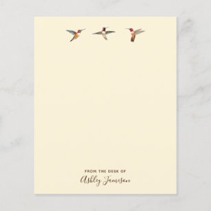 Documento de papelaria Ecru Hummingbird Personaliz
