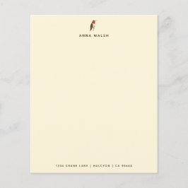 Documento de papelaria Ecru Hummingbird Personaliz