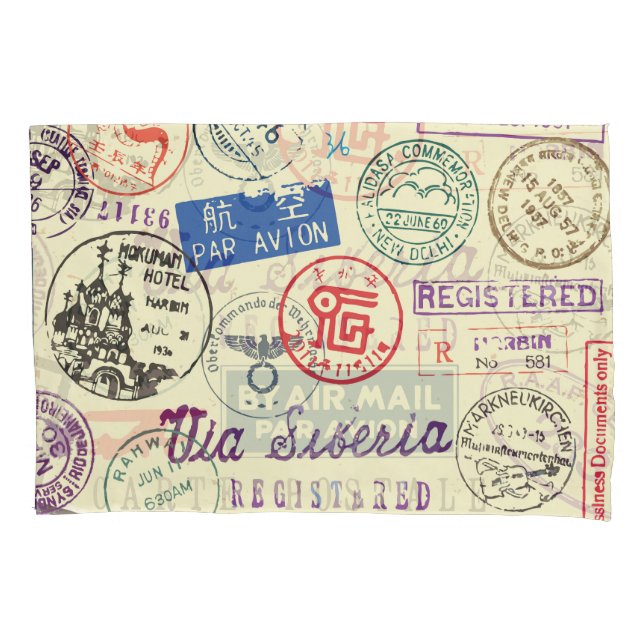 Documento Vintage: Coleção do Conjunto de Carimbos (Frente)