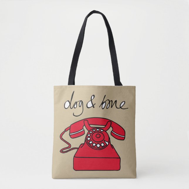 Dog & Bone Phone Tote Bag  (Frente)