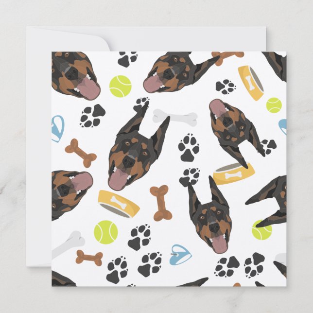 Dog Doberman sorridente (Frente)