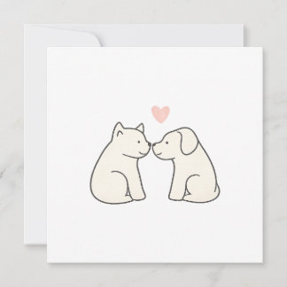 Dog Love Flat Card