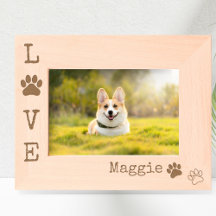 Dog LOVE Paw Imprime Foto Personalizada Moderna