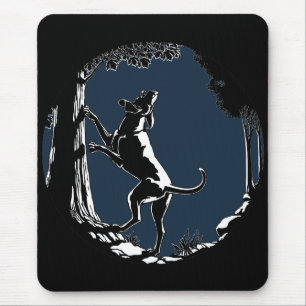 Dog Mousepad Caçando Presentes e Decores de Arte 