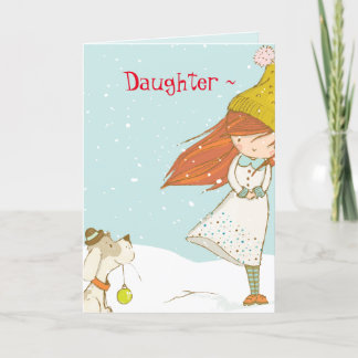 DOG n FILHA CARTÃO DE NATAL