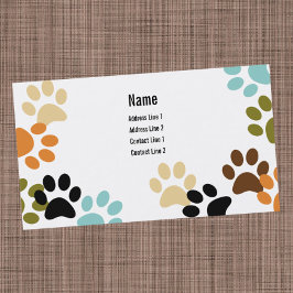 Dog Paw Imprime Cartão de visita