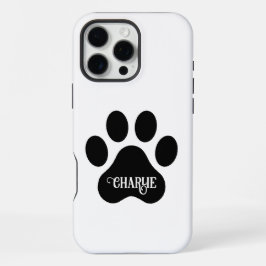 Dog Paw Name Silhouette Design