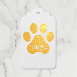 Dog Paw Name Silhouette Design