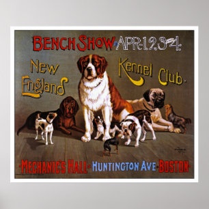 Dog Poster Impressão: New England Kennel Club 1890