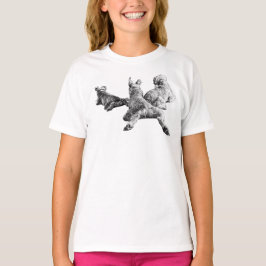 Dog Trio T-Shirt – Realistic Back View