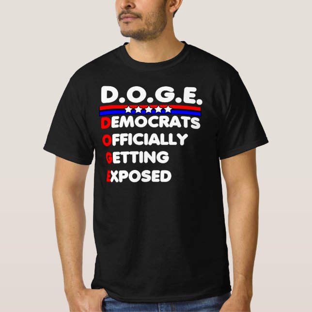 DOGE Democratas que Oficialmente Recebem t-shirt e (Frente)