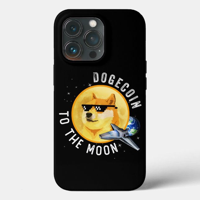 Dogecoin Para A Moon Funny Cryptocurrency Meme Mou (Verso)