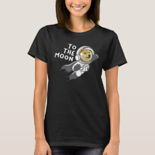 Dogecoina à camisa da Lua, Cripto de Moedas de Cãe