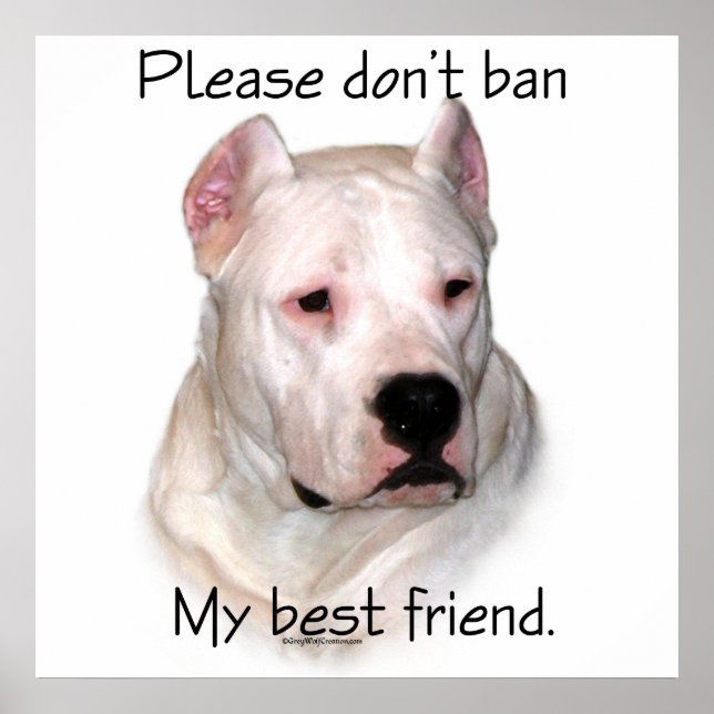 Dogo Argentino Anti-BSL Poster (Frente)