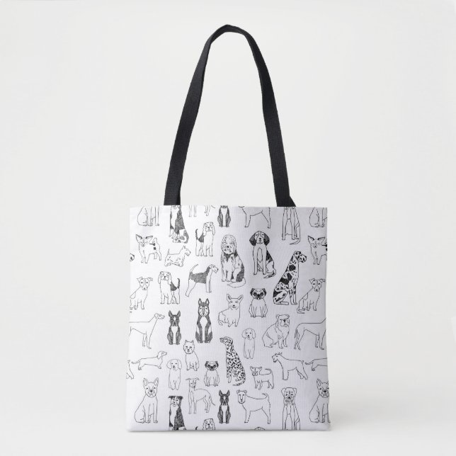 Dogs Tote Bag - design para cães, bolsa para cães (Frente)