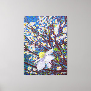 Dogwood Watercolor Canvas Print