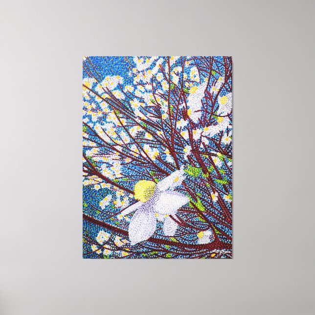 Dogwood Watercolor Canvas Print (Frente)