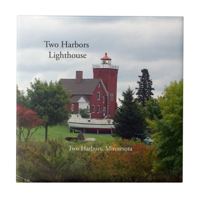 Dois arbustos - Farol e azulejo de barco (Frente)