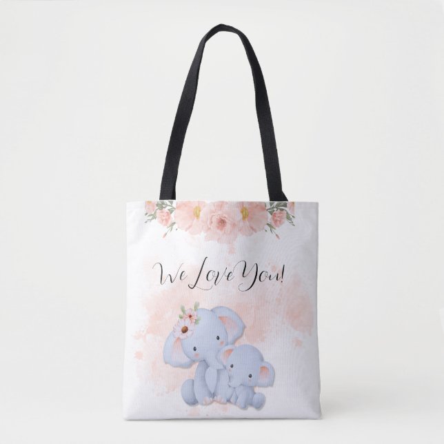 Dois Baby Elephants Bolsa (Frente)