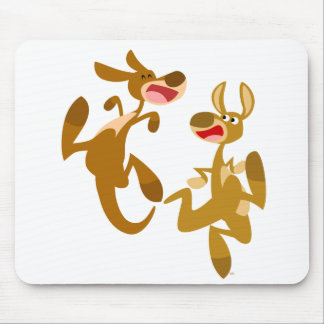 Dois Bons Cartoons Kangaroos Mousepad