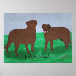 Dois cães, vamos ser Posters amigos