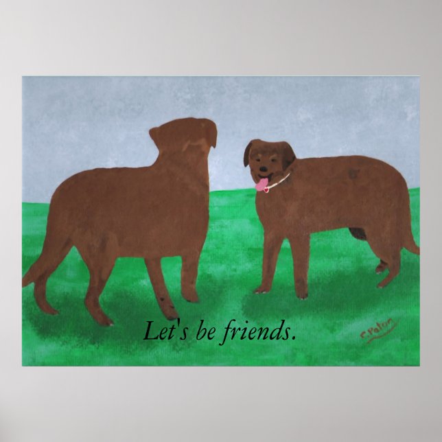 Dois cães, vamos ser Posters amigos (Frente)