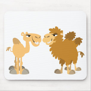 Dois camelos bonitos Mousepad dos desenhos