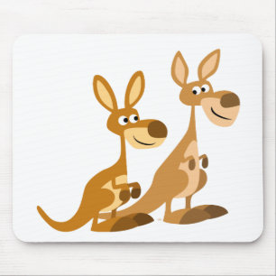 Dois cangurus bonitos Mousepad dos desenhos