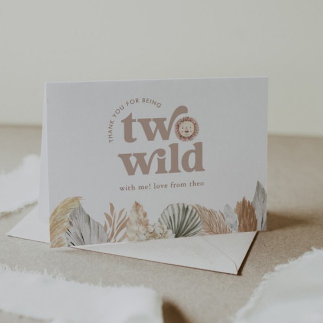 Dois Cartões de agradecimentos de aniversário de l (Zazzle Two Wild Lion Birthday Thank You Card)