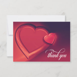 Dois cartões de agradecimentos dos corações