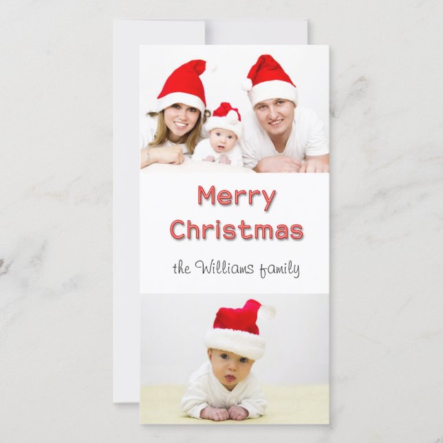 Dois Cartões de foto de Natal de Imagem (Frente)