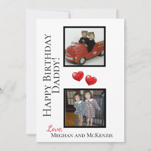 Dois cartões personalizados de Pai de aniversário