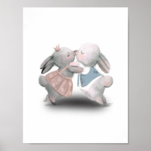Dois Coelhos Vermelhos E Cor-De-Rosa, Poster