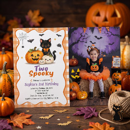 Dois Convite de Aniversário de 2 Anos de Halloween