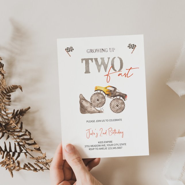 Dois Convite Rápido de Caminhão Monstro Amarelo (Criador carregado)