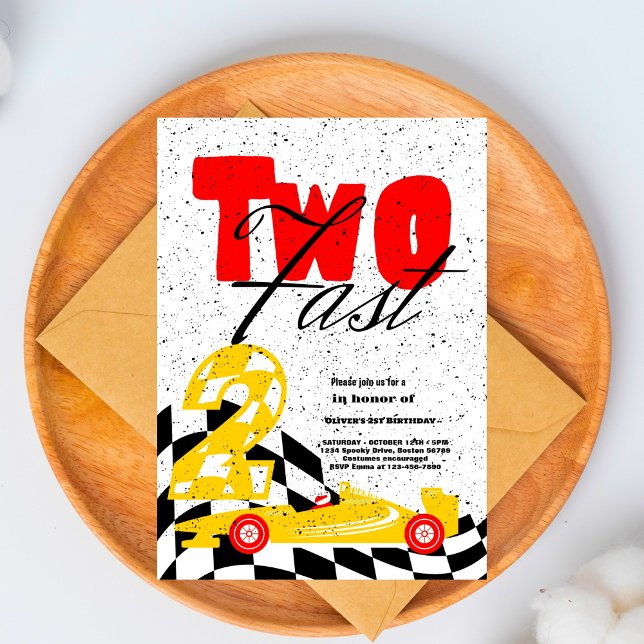 Dois Convite Rápido de Festa de segundo aniversári (Criador carregado)