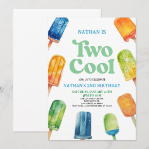 Dois Convites de aniversário de segundo segundo Le