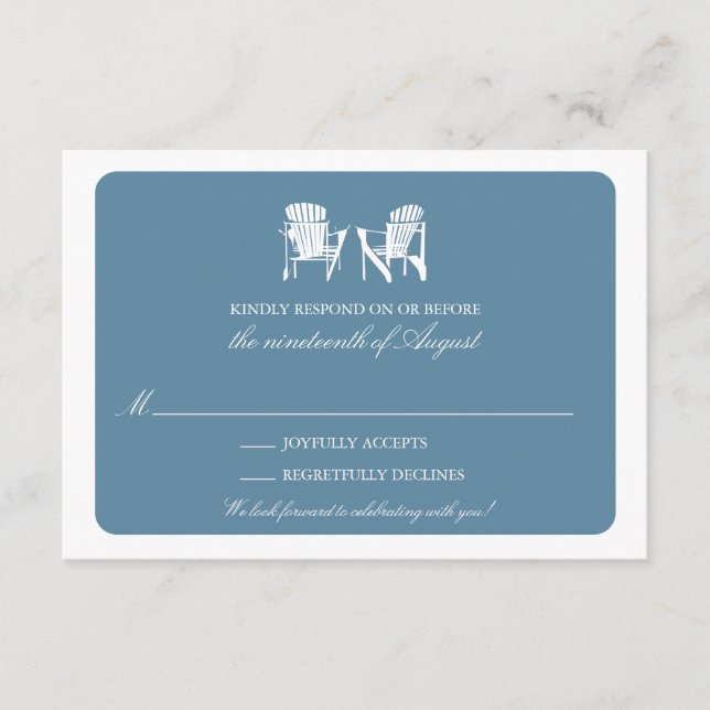 Dois Convites de Cadeiras Adirondack (Frente)