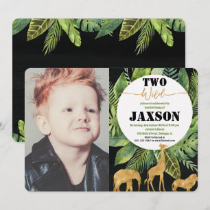 Dois convites para o segundo aniversário de segund