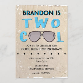 Dois convites para segundos aniversários Legal