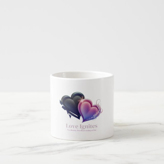 Dois Corações - Caneca Romântica (Frente)