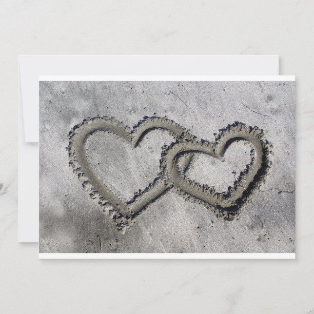 Dois corações que wedding o convite (Frente)