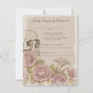 Dois Corações Um Amor, RSVP de Casamento Pastel Gó