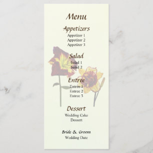 Dois Daylily com o Menu de Casamento de Chat