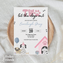 Dois Deixe os Cães Sair | Convite de 2º Aniversári
