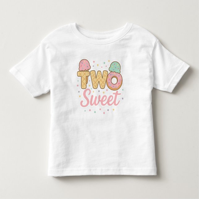 DOIS DOCE - Camiseta de 2º Aniversário para Crianç (Frente)