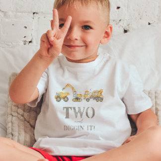 Dois e Diggin 'It Construction Birthday T-shirt