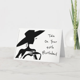 DOIS FELIZES *aniversário de 40 anos** CARTÃO DE A