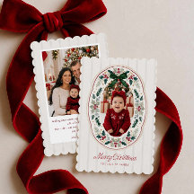 Dois Foto Feliz Natal Cartão de Família